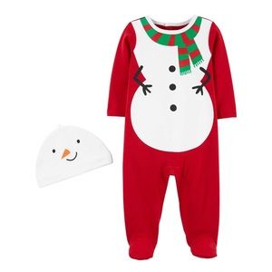 Carter’s 2-Piece Snowman Coverall and Cap